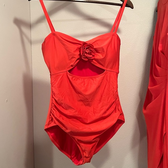 Kate Spade One-Piece Bathing Suit with Floral and Cut-out Detailing - Picture 2 of 5